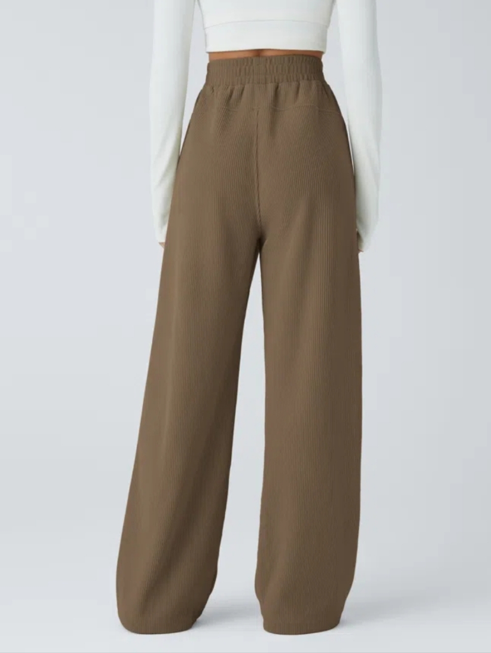 High Waisted Pocket Straight Leg Mop Corduroy Casual Pants Medium Regular Nwt - Picture 3 of 11